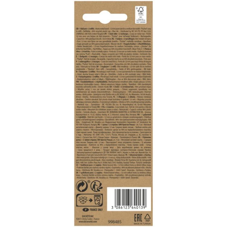 BIC - Cristal Renew Azul Bolígrafo 1 pieza(s)