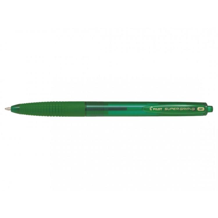 Pilot - Super Grip G a Scatto Verde Bolígrafo de punta retráctil con pulsador Medio 1 pieza(s)