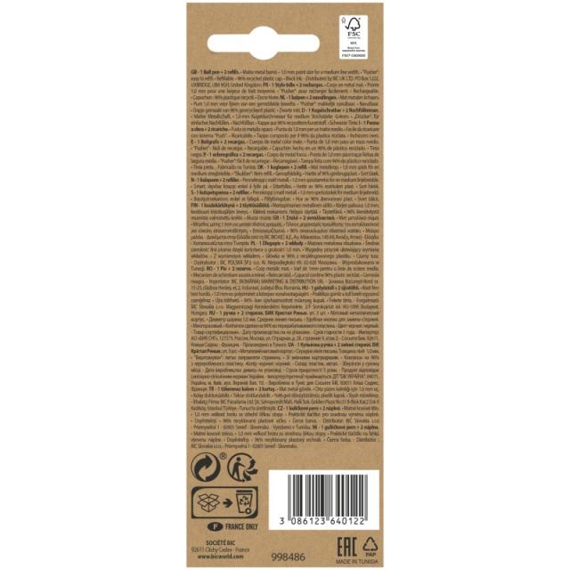 BIC - Cristal Renew Negro Bolígrafo 1 pieza(s)