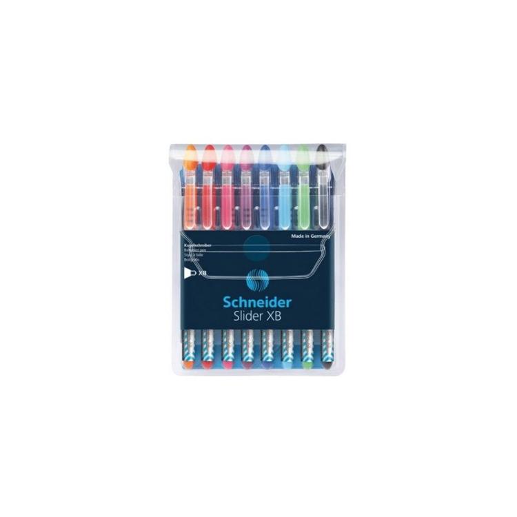 Schneider Schreibgeräte - Slider Basic Negro, Azul, Azul claro, Verde claro, Naranja, Rosa, Rojo, Violeta Bolígrafo Extra-grueso