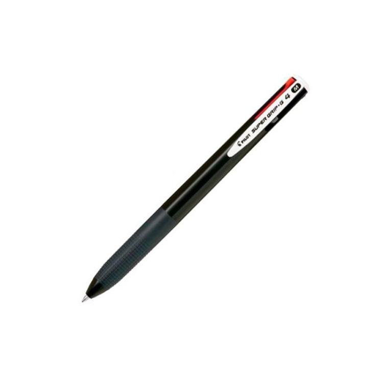 Pilot - PILOT BOLIGRAFO SUPERGRIP G 4 COLORES TINTA CUERPO NEGRO -12U-
