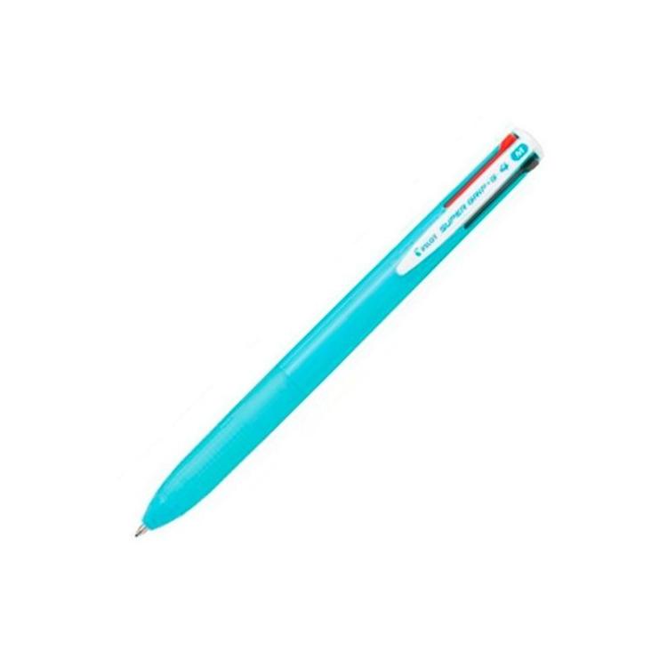 Pilot - PILOT BOLIGRAFO SUPERGRIP G 4 COLORES TINTA CUERPO AZUL CLARO -12U-