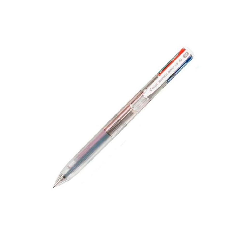 Pilot - PILOT BOLIGRAFO SUPERGRIP G 4 COLORES TINTA CUERPO TRANSPARENTE -12U-