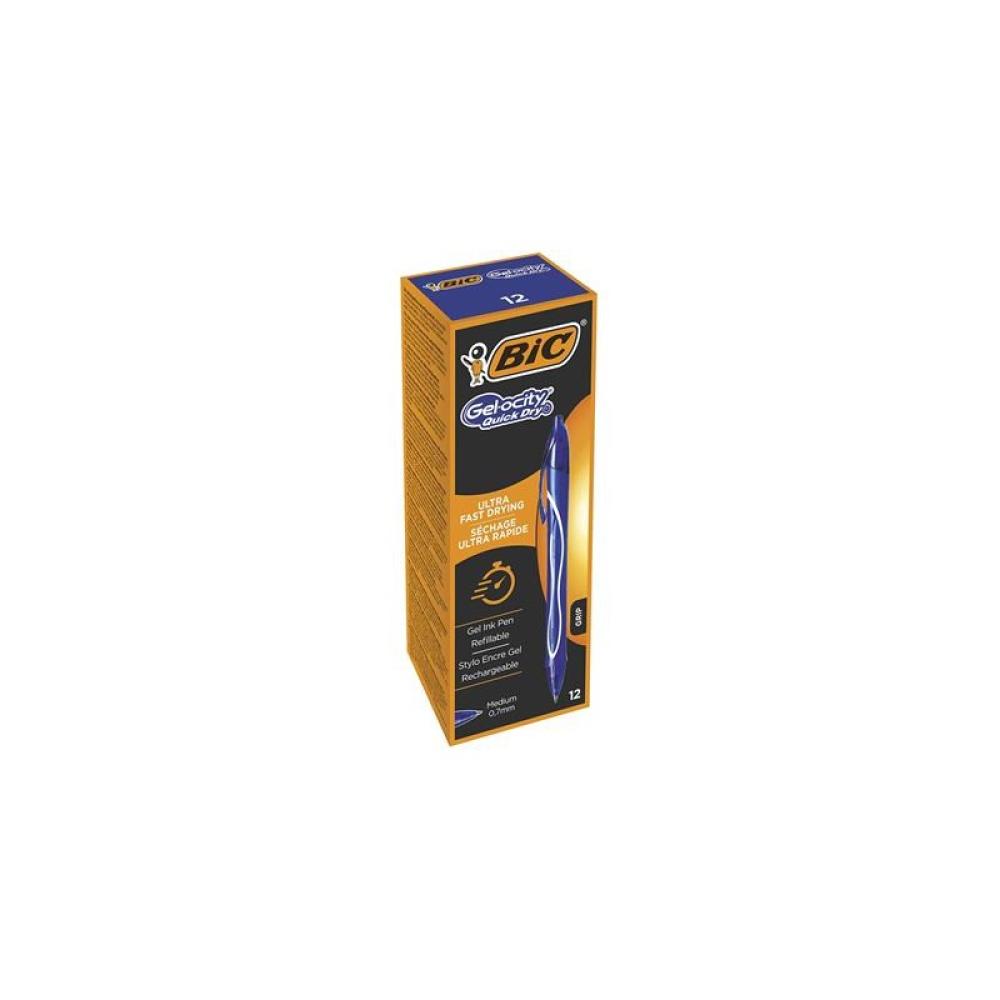 BIC - Gel-ocity Quick Dry Azul Bolígrafo de punta retráctil con pulsador Medio 1 pieza(s) 950442