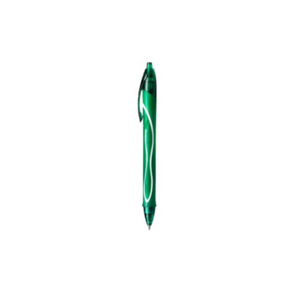 BIC - Pack 12 Unid. BOLIGRAFO GELOCITY QUICK DRY RETRACTIL TRAZO 0,7 MM. COLOR VERDE BIC 946771