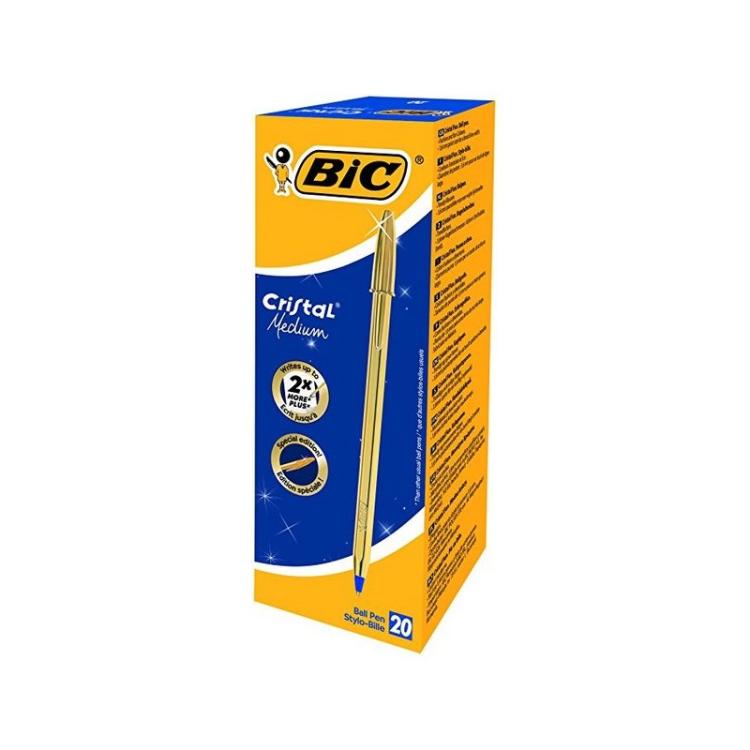 BIC - Cristal Medium Azul Clip-on retractable ballpoint pen Medio 1 pieza(s) 9213401