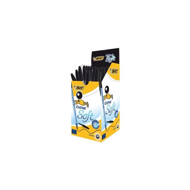 BIC - Cristal Soft Negro Bolígrafo Medio 1 pieza(s) 951433