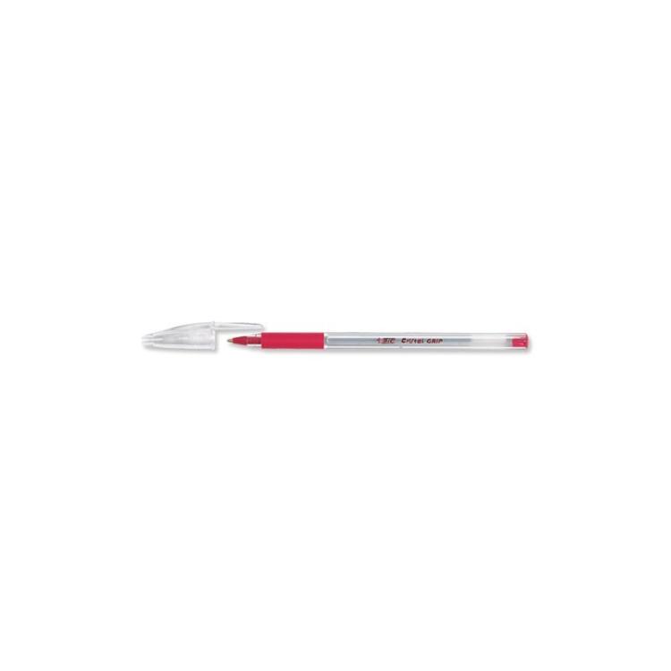 BIC - Cristal Grip Rojo Bolígrafo Medio 1 pieza(s) 802803