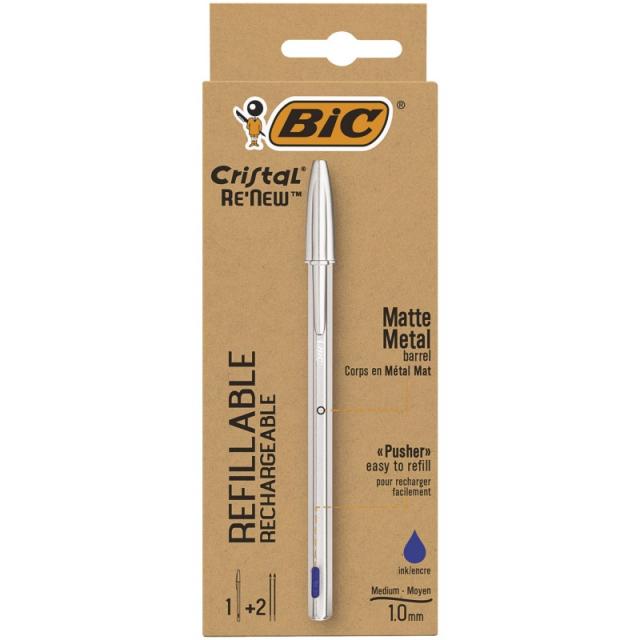 BIC - Cristal Renew Azul Bolígrafo 3 pieza(s) 997202