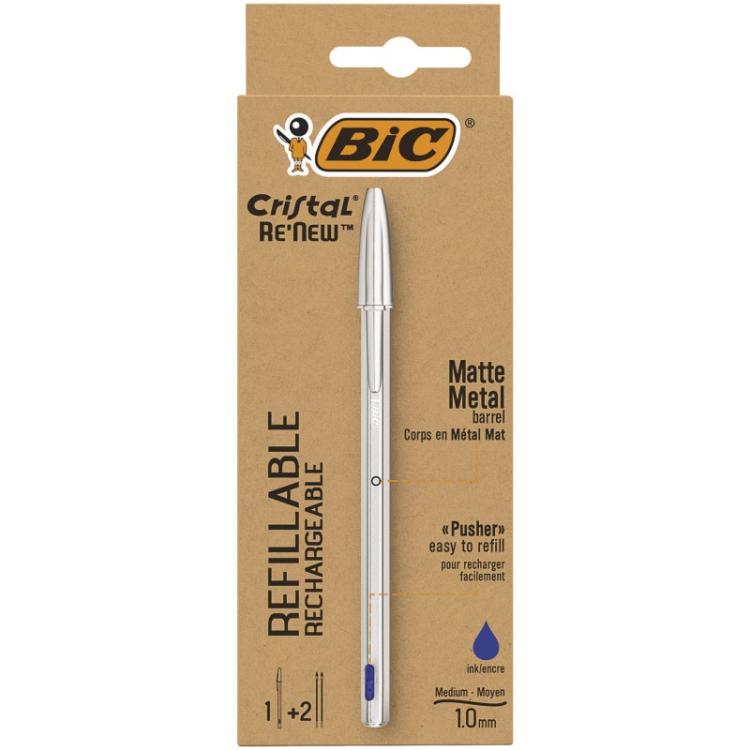 BIC - Cristal Renew Azul Bolígrafo 3 pieza(s) 997202