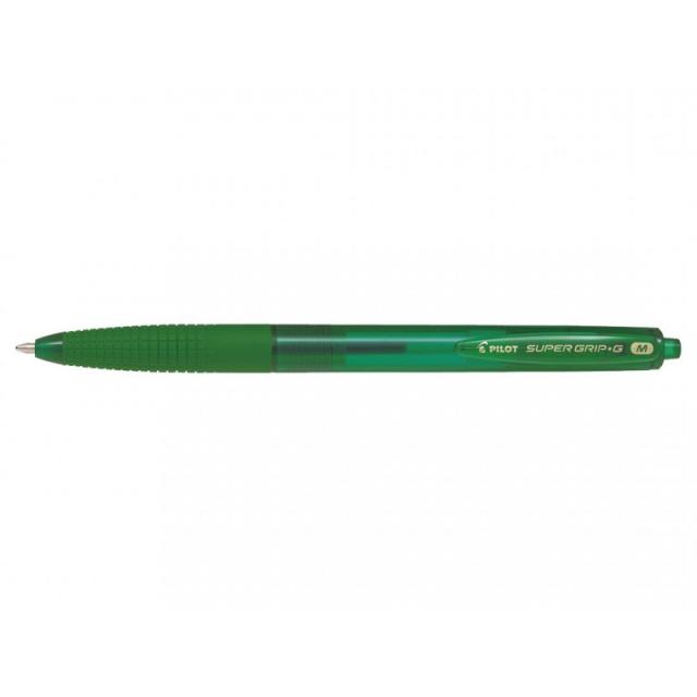 Pilot - Super Grip G a Scatto Verde Bolígrafo de punta retráctil con pulsador Medio 12 pieza(s) 001617