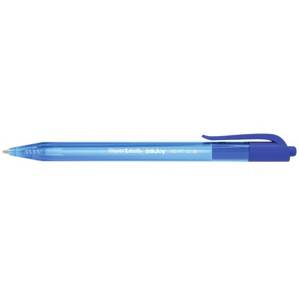Papermate - InkJoy 100 RT Azul Bolígrafo de punta retráctil con pulsador Medio 1 pieza(s) S0957040