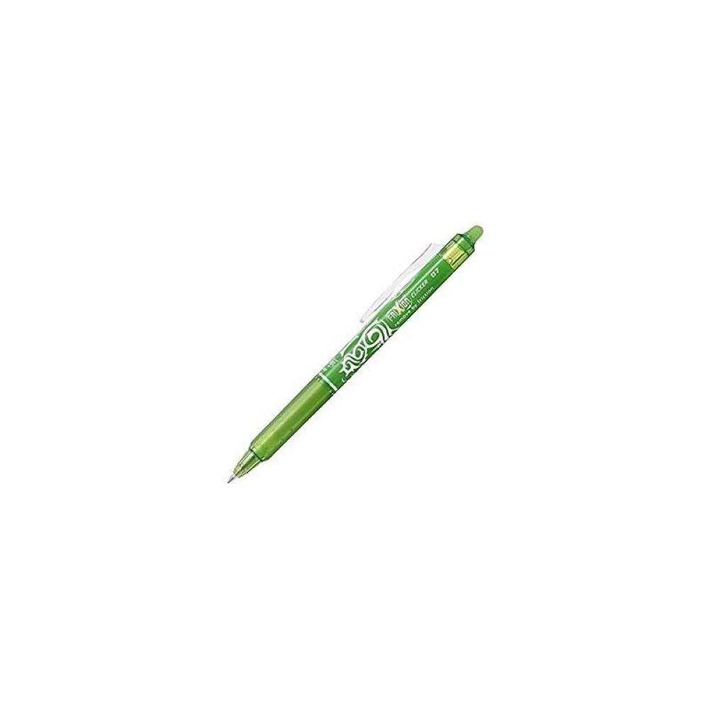 Pilot - BOLIGRAFO RETR. PILOT FRIXION CLICKER 0.7MM LIMA - Pack de 12 unidades - BLRT-FR7-LG
