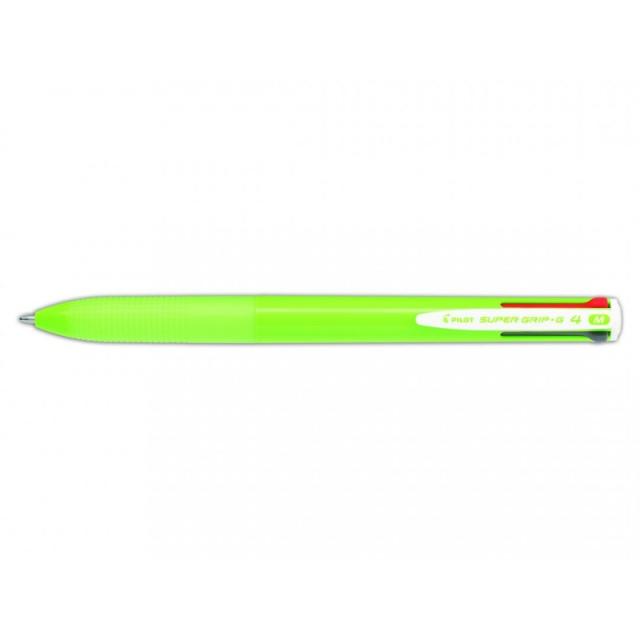 Pilot - Super Grip G Negro, Azul, Verde, Rojo - Pack de 12 unidades - 4902505580901