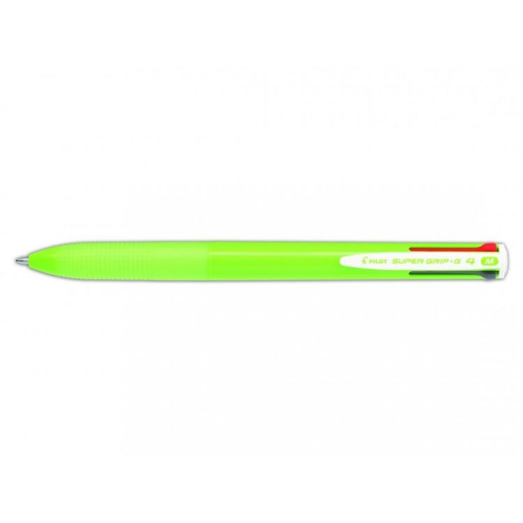 Pilot - Super Grip G Negro, Azul, Verde, Rojo - Pack de 12 unidades - 4902505580901