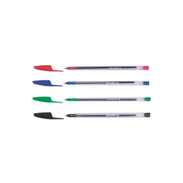 Molin - MOLIN BOLÍGRAFO BASIC CRISTAL BALL POINT PEN VERDE - Pack de 50 unidades