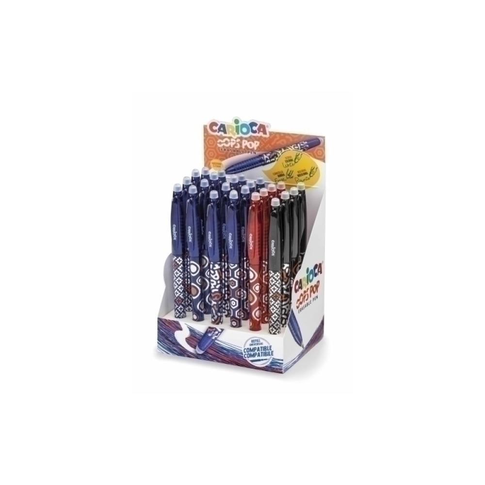 Carioca - 41045 bolígrafo Negro, Azul, Rojo Fino 24 pieza(s)