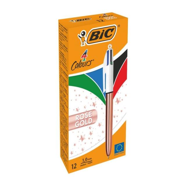 BIC - 504894 bolígrafo Negro, Azul, Verde, Rojo Bolígrafo multifunción Medio 12 pieza(s)
