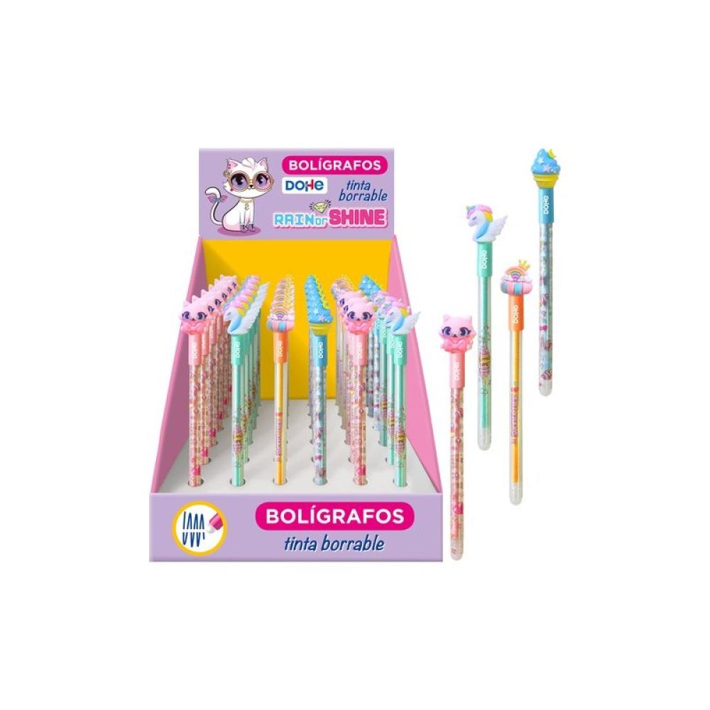 DOHE - DOHE BOLÍGRAFOS TINTA BORRABLE RAIN OR SHINE EXPOSITOR 36 C/SURTIDOS - Color no elegible