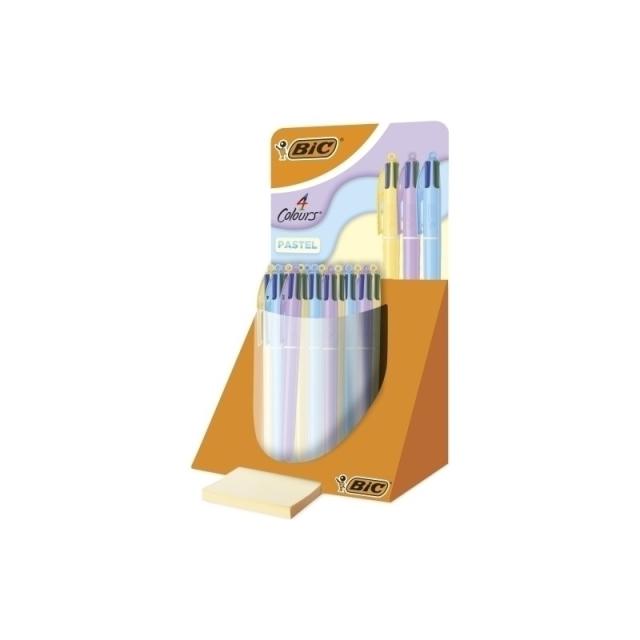 BIC - BIC BOLÍGRAFO 4 COLORES PASTEL EXPOSITOR 30 C/SURTIDOS - Color no elegible