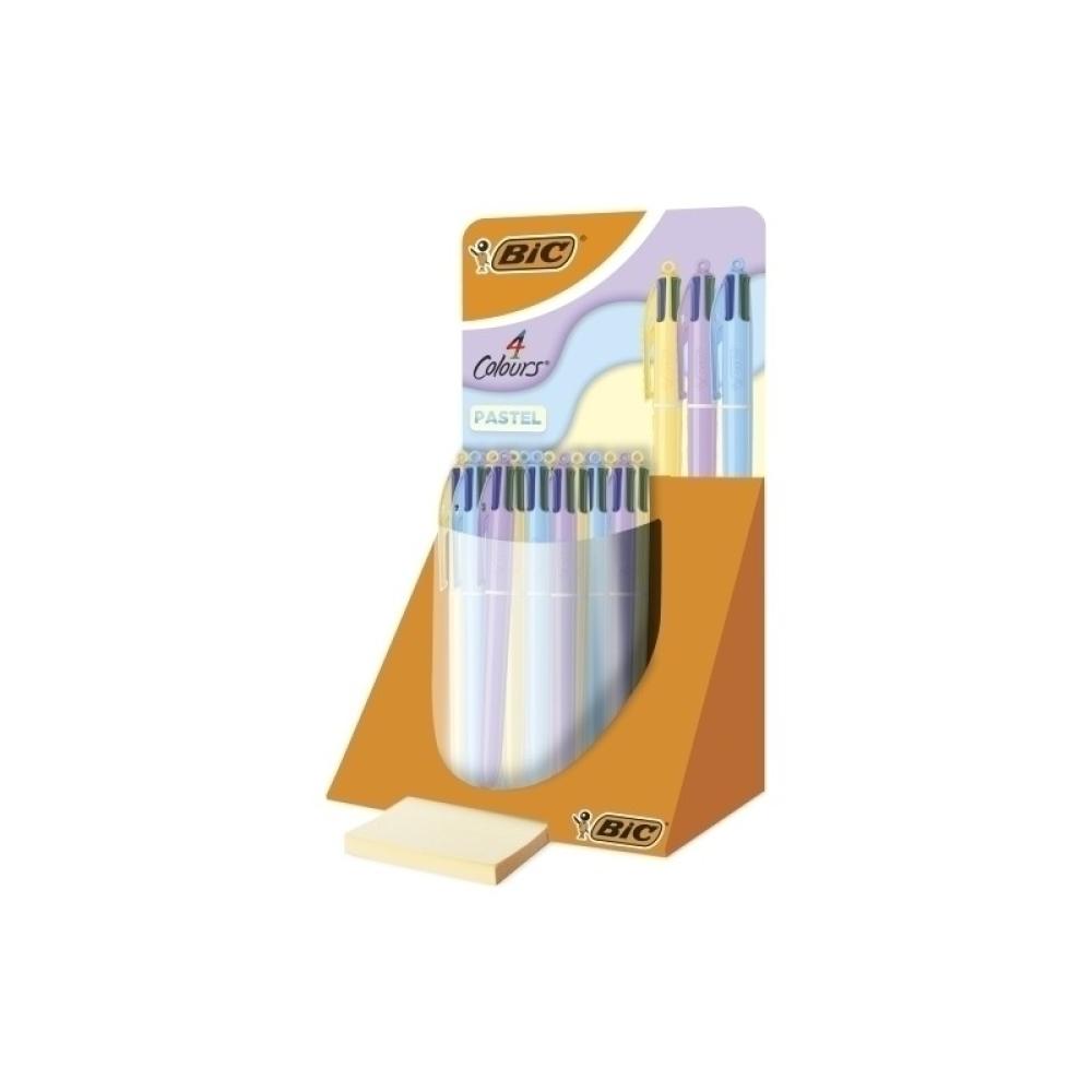BIC - BIC BOLÍGRAFO 4 COLORES PASTEL EXPOSITOR 30 C/SURTIDOS - Color no elegible