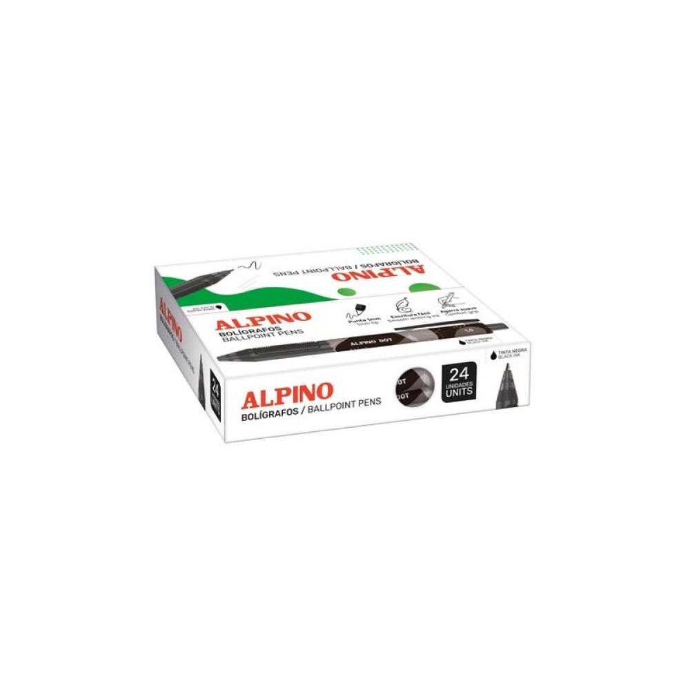 Alpino - BOLIG.ALPINO DOT UNICOLOR NEGRO C/24 - Pack de 6 unidades