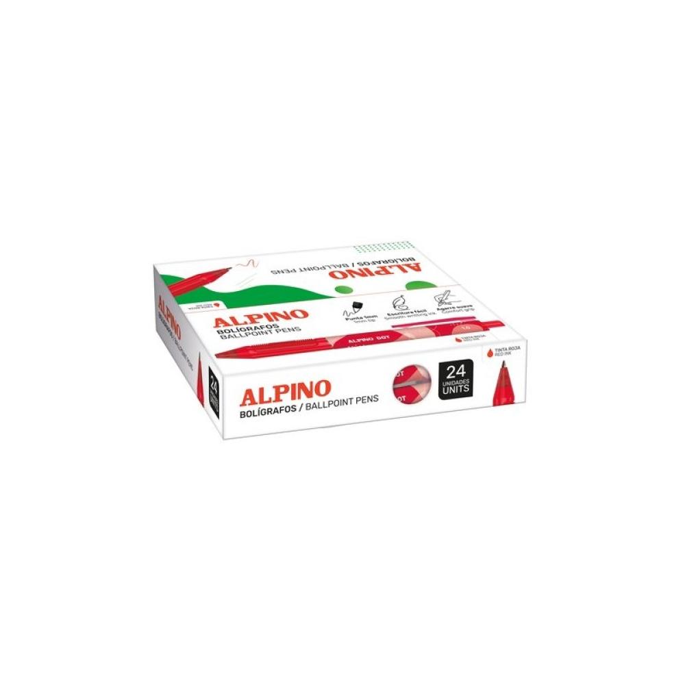 Alpino - BOLIG.ALPINO DOT UNICOLOR ROJO C/24 - Pack de 6 unidades