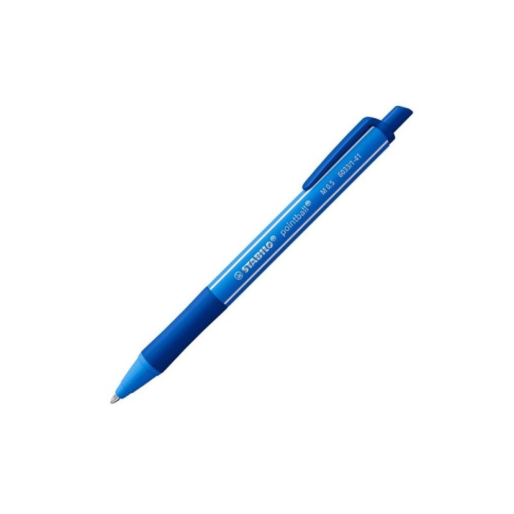 STABILO - BOLIGRAFO STABILO POINTBALL AZUL MARINO - Pack de 10 unidades