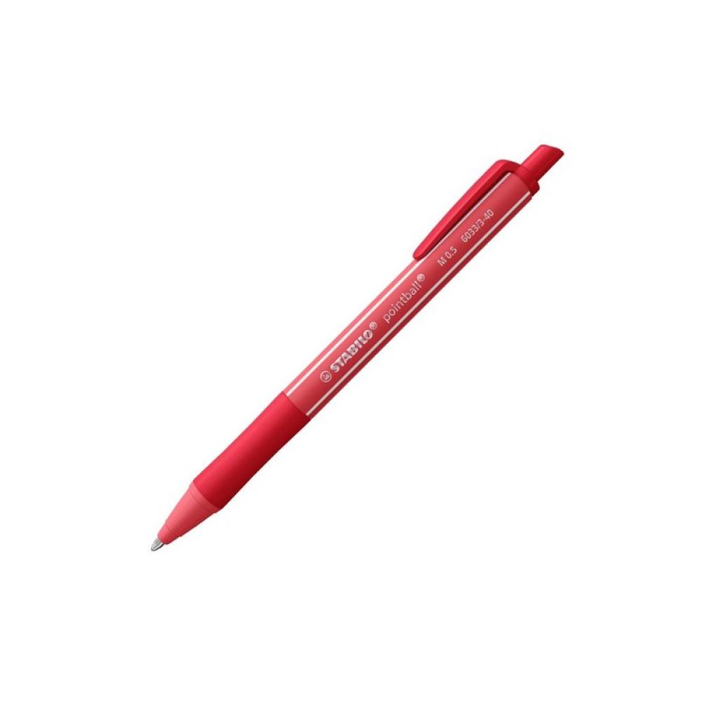 STABILO - BOLIGRAFO STABILO POINTBALL ROJO OXIDO - Pack de 10 unidades
