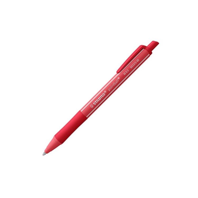 STABILO - BOLIGRAFO STABILO POINTBALL ROJO OXIDO - Pack de 10 unidades