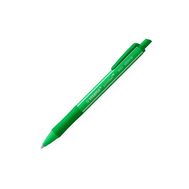 STABILO - BOLIGRAFO STABILO POINTBALL VERDE MENTA - Pack de 10 unidades