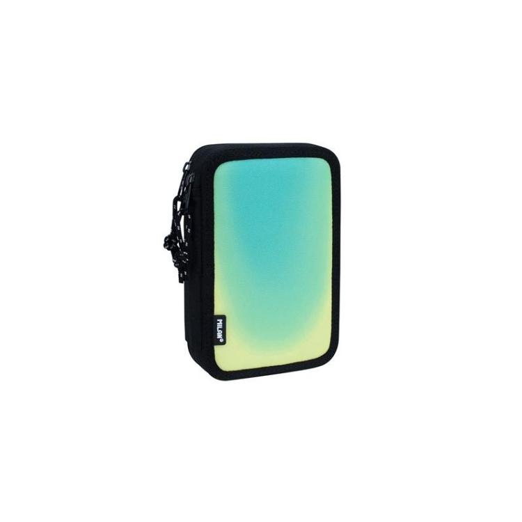 Milan - 081264SNK1GR caja de lápices Estuche suave Poliéster Negro, Verde