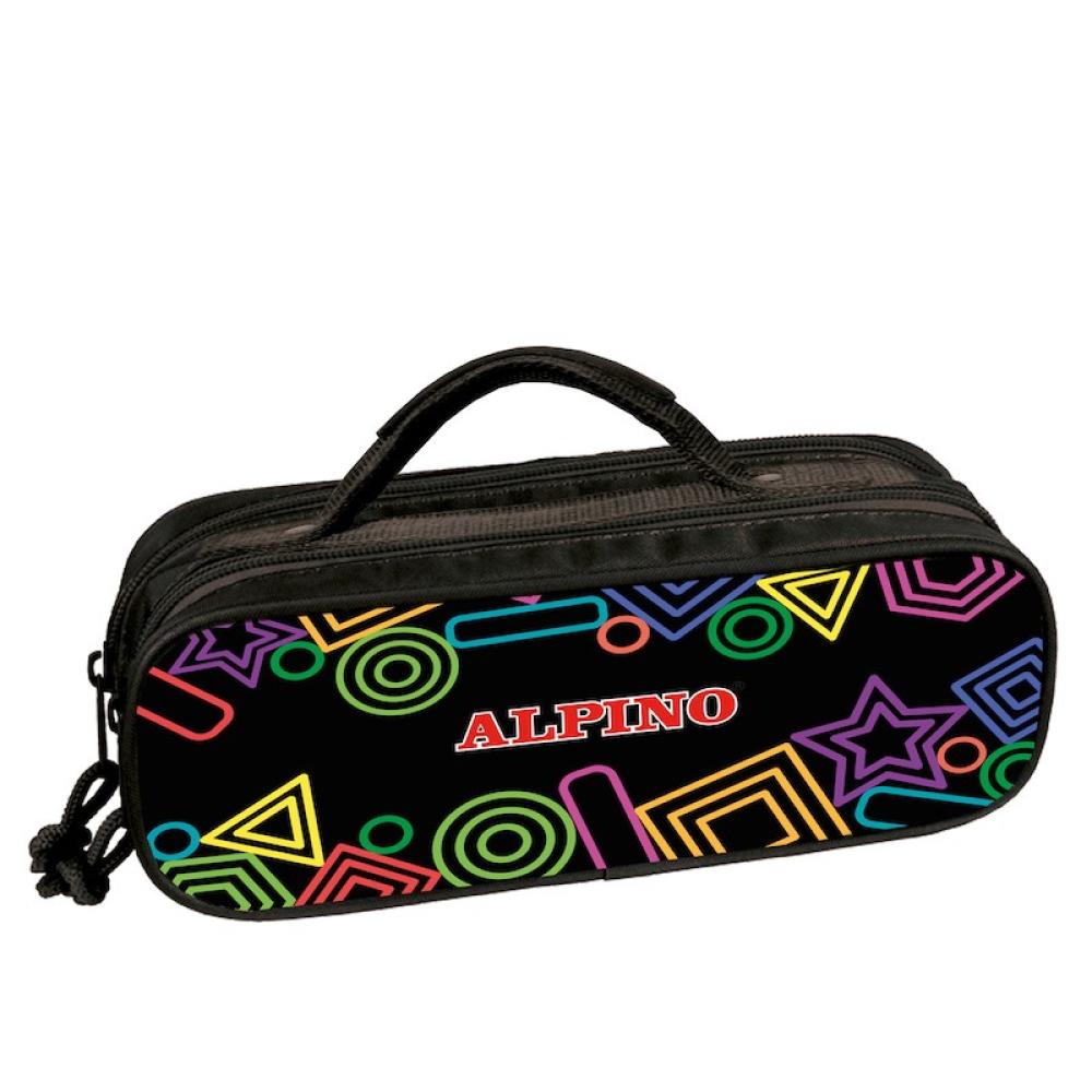 Alpino - UA000165 caja de lápices Estuche suave Negro, Multicolor