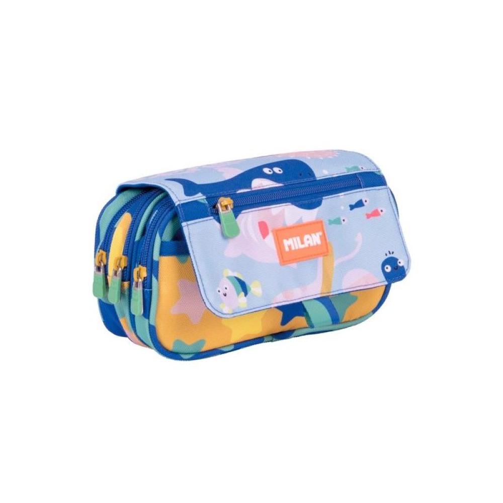 Milan - MILAN PORTATODO 4 CREMALLERAS CON SOLAPA SERIE ESPECIAL BLUE ODYSSEY