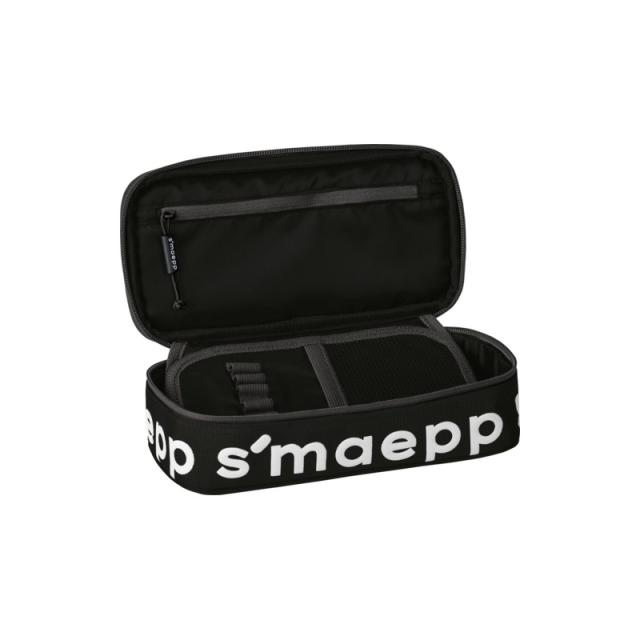 Brunnen - 104924090 caja de lápices Estuche suave Nylon Negro, Blanco