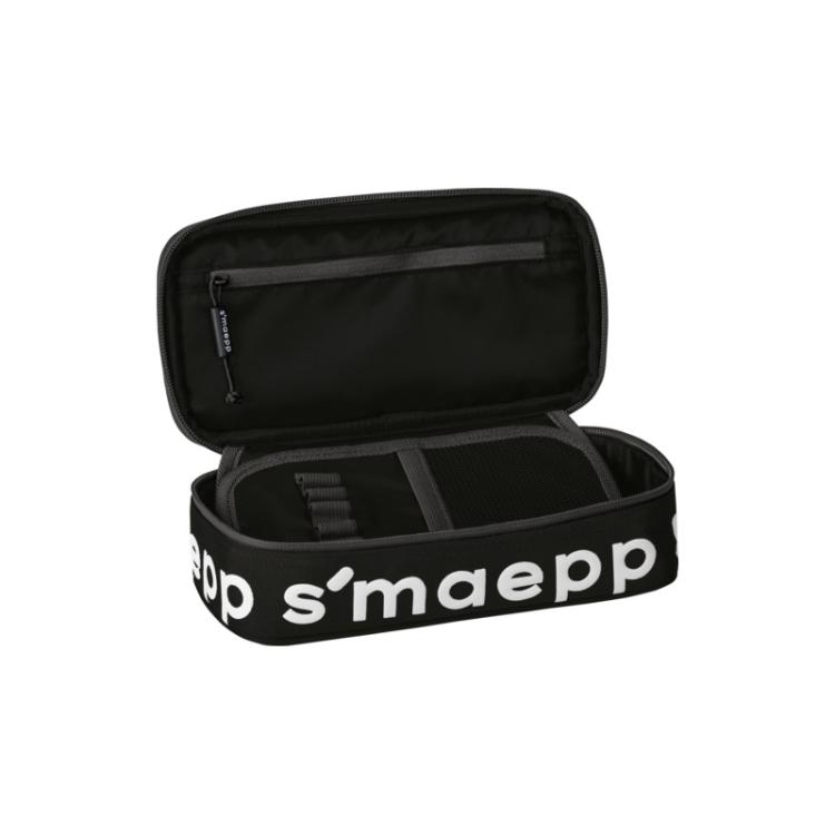 Brunnen - 104924090 caja de lápices Estuche suave Nylon Negro, Blanco