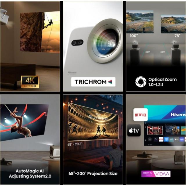 Hisense - M2 Pro UHD 4K (3840x2160) 3D Gris