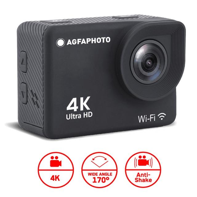 AgfaPhoto - AC9000 cámara para deporte de acción 12 MP 4K Ultra HD Wifi 49 g