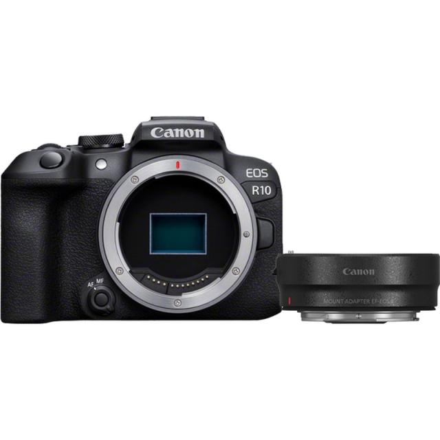 Canon - EOS R10 + RF-S 18-45mm F4.5-6.3 IS STM MILC 24,2 MP CMOS 6000 x 4000 Pixeles Negro