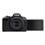 Canon - EOS R50, Black + RF-S 18-45mm F4.5-6.3 IS STM Kit MILC 24,2 MP CMOS 6000 x 4000 Pixeles Negro
