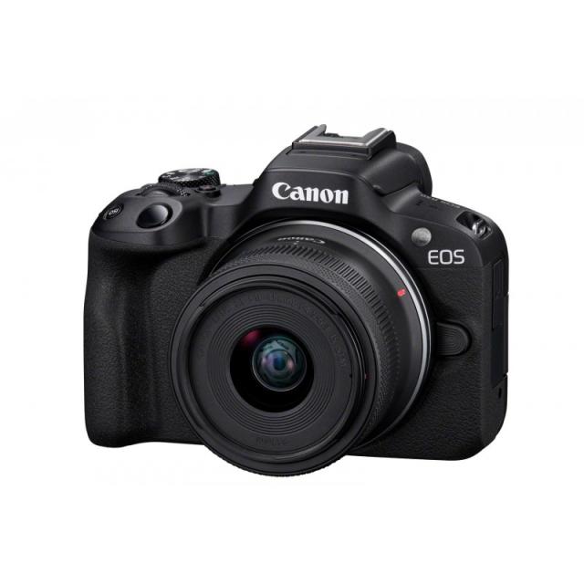 Canon - EOS R50, Black + RF-S 18-45mm F4.5-6.3 IS STM Kit MILC 24,2 MP CMOS 6000 x 4000 Pixeles Negro