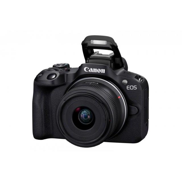 Canon - EOS R50, Black + RF-S 18-45mm F4.5-6.3 IS STM Kit MILC 24,2 MP CMOS 6000 x 4000 Pixeles Negro