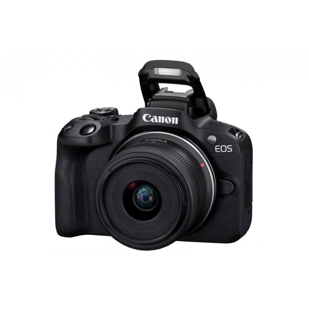 Canon - EOS R50, Black + RF-S 18-45mm F4.5-6.3 IS STM Kit MILC 24,2 MP CMOS 6000 x 4000 Pixeles Negro
