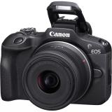 Canon - EOS R100 + RF-S 18-45mm F4.5-6.3 IS STM Kit MILC 24,1 MP CMOS 6000 x 4000 Pixeles Negro
