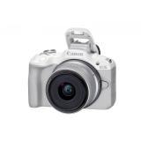 Canon - EOS R50, White + RF-S 18-45mm F4.5-6.3 IS STM Kit MILC 24,2 MP CMOS 6000 x 4000 Pixeles Blanco