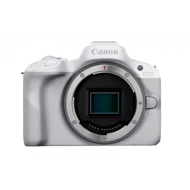 Canon - EOS R50, White + RF-S 18-45mm F4.5-6.3 IS STM Kit MILC 24,2 MP CMOS 6000 x 4000 Pixeles Blanco