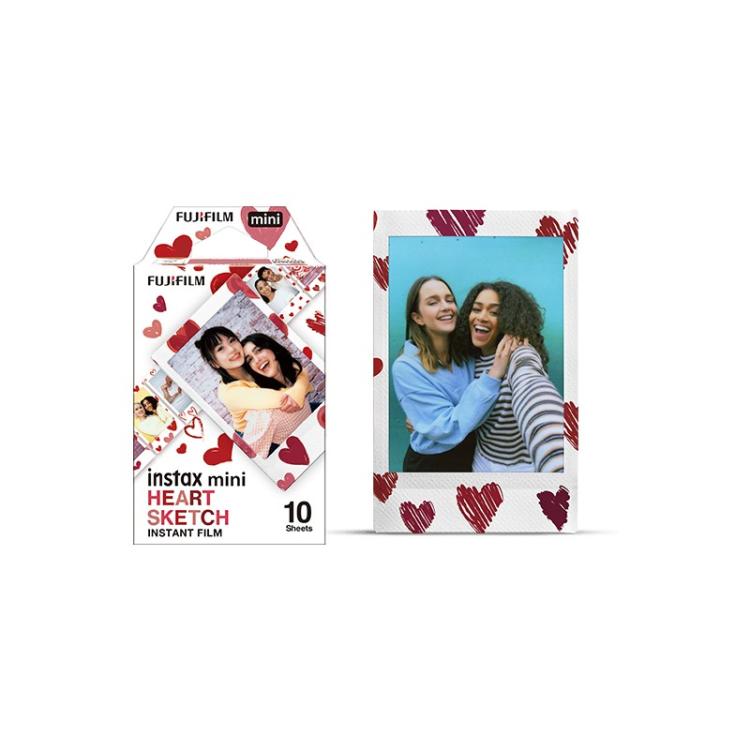 Fujifilm - INSTAX MINI FILM HEART (10) película instantáneas 10 pieza(s) 54 x 86 mm