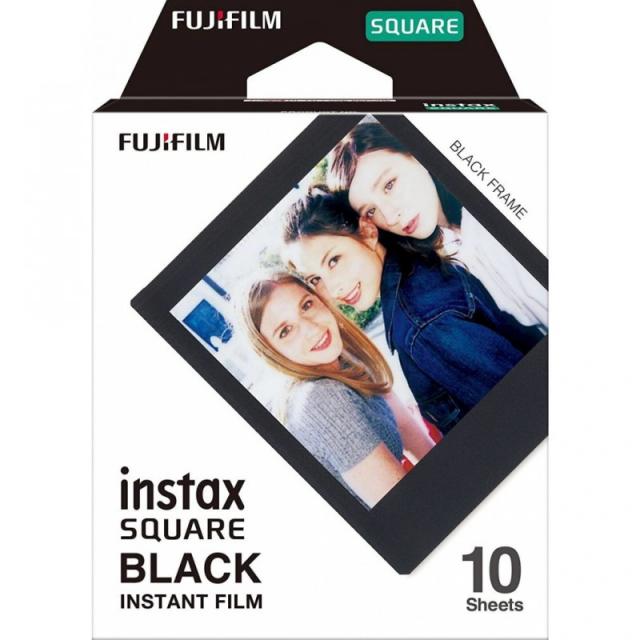 Fujifilm - Instax Square Black Frame schwarz película instantáneas 10 pieza(s) 62 x 62 mm