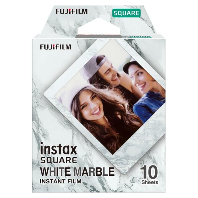 Fujifilm - SQUARE ''White Marble'' película instantáneas 10 pieza(s) 76,2 x 50,8 mm