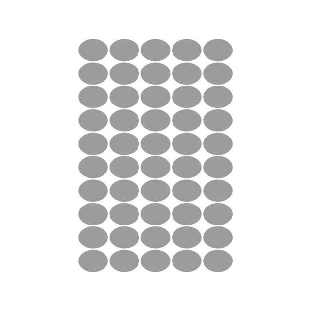 Tico - SL4-3627 etiqueta autoadhesiva Ovalado Permanente Plata 5000 pieza(s)